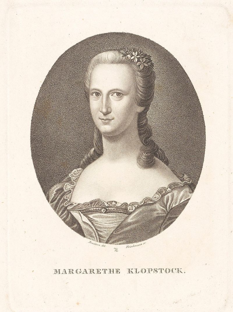 Meta Moller-Klopstock, Friedrich Fleischmann nach einem Entwurf von Siegfried Detlev Bendixen, um 1800